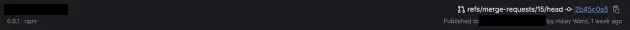 Screenshot that shows the new tag was published.