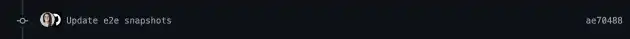 Screenshot showing snapshot changes were committed and pushed to the current&nbsp;PR.